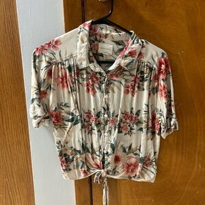 American Eagle Outfitters Floral Button-Down Shirt
